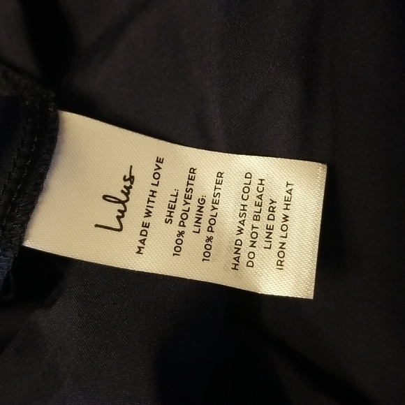 Lulus Always Delight Navy Blue Swiss Dot Puff Sleeve Open Tie Back Midi Dress - Picture 14 of 14